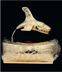  ??  ?? A gold Haida box, created in 1971 by the late First Nations artist Bill Reid, will be part of the Royal B.C. Museum’s exhibit Gold Rush! El Dorado in B.C., running from May to October 2015.