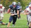  ?? PROVIDED ?? Jimmy Ball ran for 143 yards and two touchdowns as Saugerties routed Red Hook 39-6 in Saturday’s Mum Bowl.