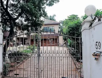  ?? | KHAYA NGWENYA African News Agency (ANA) ?? HOUSE 59 on Stirling Road in Durban North was allegedly used as a brothel.