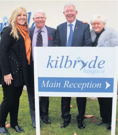  ??  ?? Got my backing Sir Alex Ferguson gave his support to the Kilbryde Hospice last week