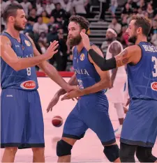  ?? CIAM ?? Trio Da sinistra: Danilo Gallinari, 32; Gigi Datome, 33; Marco Belinelli, 35