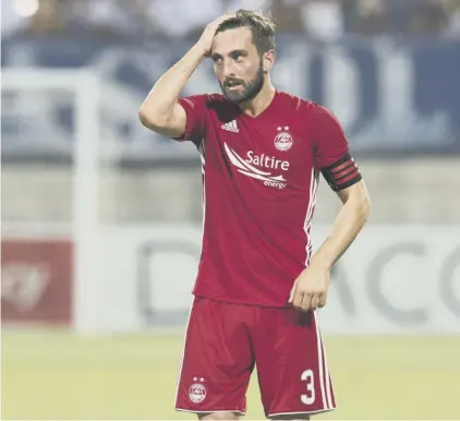  ??  ?? Graeme Shinnie believes Aberdeen were a better team than their Europa League conquerors Apollon Limassol but failed to put in a good enough showing over the two legs of their tie.