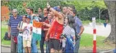  ??  ?? Indian fans could not even watch the players train. HT PHOTO