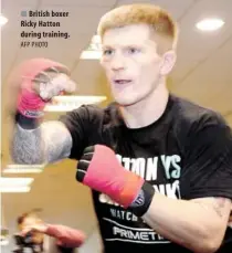  ?? AFP PHOTO ?? British boxer Ricky Hatton during training.