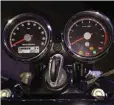  ??  ?? Chrome treatment on the instrument panel adds to the overall look. Currently it offers twin trips and a digital fuel gauge along with speedo,
tacho and tell tales