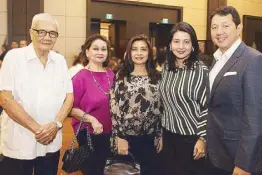  ??  ?? (From left) Ding and Norma Francia and Cecile Martinez with Milette and Miguel Belmonte.