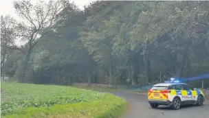  ?? A tree was blown across Castle Lane, Westhead, during Storm Callum ??