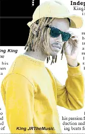  ?? (Courtesy pics) ?? King JRTheMusic.