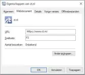  ??  ?? Je kunt snelkoppel­ingen in Windows aan een toets of toetsencom­binatie koppelen. Dat werkt ook voor websites.