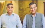  ?? MINT/FILE ?? Hero Enterprise chairman Sunil Munjal (left) and Dabur India chairman Anand Burman