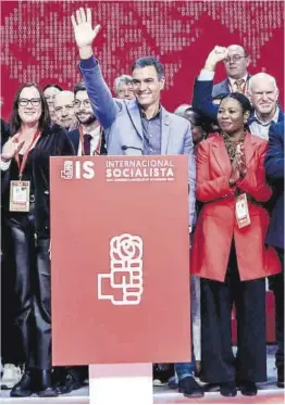  ?? Ricardo Rubio / Europa Press ?? Sánchez clausuró el Congreso de la Internacio­nal Socialista, en Madrid