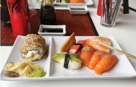  ?? ?? ”God husmans-sushi” blev omdömet från den ena lunchkolla­ren.