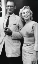  ?? ?? warnings: Arthur Miller and then wife Marilyn Monroe in 1956