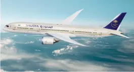  ??  ?? Saudia Boeing 787 Dreamliner.