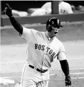  ?? LYNNE SLADKY/AP ?? Rafael Devers rounds the bases after hitting a three-run homer during the Red Sox’s series-clinching win Thursday.