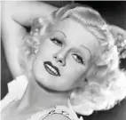  ?? ?? BAD HAIR DAYS: Platinum blonde Jean Harlow’s treated locks fell out