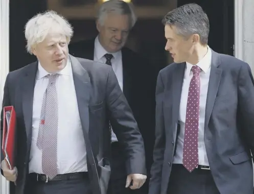  ??  ?? Boris Johnson and education secretary Gavin Williamson