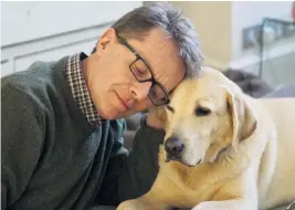  ??  ?? Nicky Campbell with his dog Maxwell