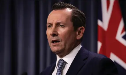  ?? Photograph: Matt Jelonek/Getty Images ?? Mark McGowan says he has not agreed to any specific plan for Western Australia to take more internatio­nal arrivals and ‘we are not children for [the commonweal­th] to boss around’.