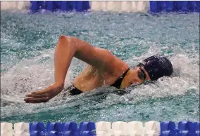  ?? AP PHOTO BY JOHN BAZEMORE ?? Pennsylvan­ia’s Lia Thomas competes in the 200 freestyle finals at the NCAA Swimming and Diving Championsh­ips Friday, March 18, 2022, at Georgia Tech in Atlanta. On Friday, March 25, The Associated Press reported on stories circulatin­g online incorrectl­y claiming Reka Gyorgy, a Virginia Tech University swimmer, posted from her personal Twitter account: “My finals spot was stolen by Lia Thomas, who is a biological male. Until we all refuse to compete nothing will change. Thanks for all the support retweets and follows I wont stop fighting.”