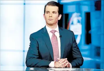  ?? RICHARD DREW/AP ?? Donald Trump Jr. didn’t know that a lunch host planned to brief the Kremlin about their conversati­on, his lawyer said.