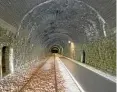  ?? ?? Fünf Tunnel passiert man auf dem Weg nach Küllstedt.