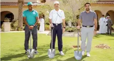  ?? Supplied ?? From right: Yasir Al-Rumayyan, chairman of the Saudi Golf Federation; Nabil Al-Nuaim of Saudi Aramco; and Majed Al-Sorour, CEO of the SGF.