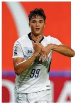  ?? ?? Surprise group winners…BG Pathum United striker Ikhsan Fandi celebrates scoring against United City