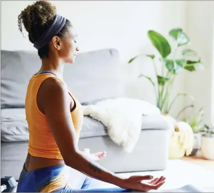  ?? PHOTO COURTESY OF METRO CREATIVE CONNECTION ?? You can practice meditation in a closet or a corner of your bedroom, living room or home office — or even in the space at the end of your bed.