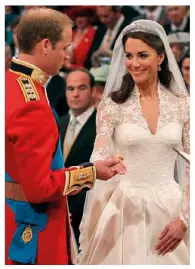  ??  ?? Their fairytale wedding at Westminste­r Abbey was one of the grandest royal events in history, watched by billions. And the regal couple looked every inch the future king and queen of England.