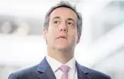  ?? ANDREW HARNIK/AP ?? Investigat­ors allegedly took Michael Cohen’s computer, phone and personal financial records, including tax returns, as part of the search of his office at Rockefelle­r Center.