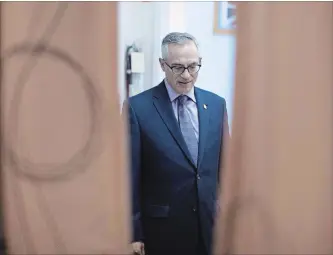  ?? CHRIS YOUNG THE CANADIAN PRESS ?? Tony Clement said he was targeted for extortion after sending sexual images and a video to an unknown party.