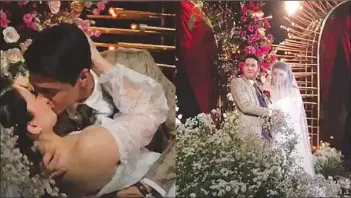  ??  ?? Kylie Padilla and Aljur Abrenica get married in an intimate and unannounce­d wedding ceremony today, December 11.