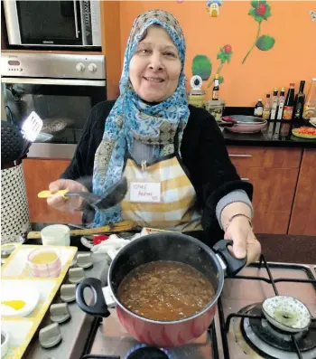  ?? Andrea Sachs ?? Chef Anha’s classes at a cooking school include orzo soup and baklava with walnuts.