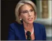  ?? GETTY IMAGES ?? Secretary of Education Betsy DeVos’ attempt to limit debt relief for students misled by schools was rejected by the Senate on Wednesday.