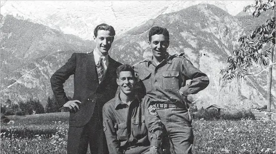  ?? [ Patrick K. O’Donnell] ?? Das Team von Operation „Greenup“: Franz Weber, Hans Wynberg und Fred Mayer (von links), knapp nach Kriegsende.