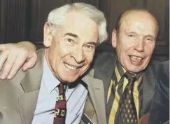  ??  ?? 0 Sharing a joke with Scottish stage legend Stanley Baxter in 1999