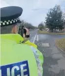  ??  ?? Speed checks Officers have been on the lookout for careless drivers