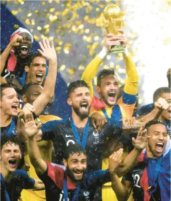  ?? GETTY FILE ?? France won the 2018 World Cup. Only Italy, in 1934 and 1938, and Brazil (1958, 1962) have claimed back-to-back titles.