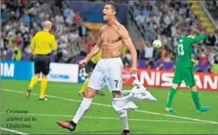  ??  ?? Cristiano celebró así la Undécima.