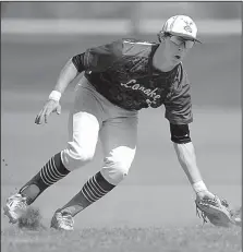  ?? Arkansas Democrat-Gazette/MITCHELL PE MASILUN ?? Lonoke infielder Casey Martin had 10 home runs, 13 doubles and batted .595 as the Jackrabbit­s made the Class 4A quarterfin­als. As a pitcher, Martin had a 5-1 record and struck out 29 in 222/3 innings.