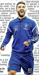  ??  ?? Upbeat: Candeias in training yesterday