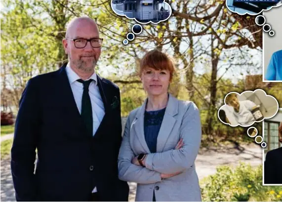  ?? FOTO: EIRA DESAX ?? UT PÅ SJÖN.Gustav Hemming och Christine Lorne (C) vill ha fler pendelbåts­linjer.