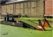  ?? PHOTO: ROTHEN GROUP ?? Clearing duck weed which could again threaten to congest the waterways this summer.