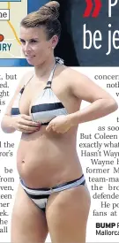  ??  ?? BUMP Pregnant Coleen in Mallorca earlier this week