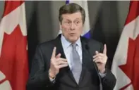  ?? FRANK GUNN/THE CANADIAN PRESS ?? John Tory has kept property increases to the rate of inflation.