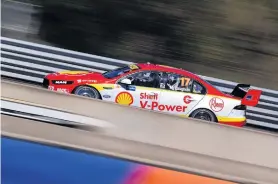  ?? PHOTO: GETTY IMAGES ?? Scott McLaughlin drives his Ford Falcon FGX during yesterday’s 70lap feature race of the Supercars Darwin Triple Crown at Hidden Valley Raceway in Darwin.