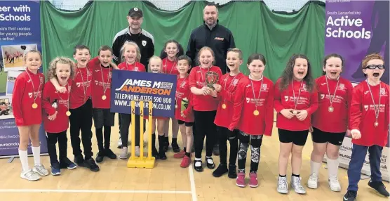  ??  ?? Howzat The Hunter Primary team were all smiles as they won the first-ever EK Cricket Festival, which also included pupils from Canberra, St Hilary’s and St Patrick’s