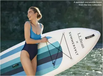  ?? ?? A swimsuit and paddle board from the new collection.