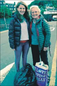  ??  ?? ACTION: Emma Ainsley, left, who is planning to take aid to Calais, with Christine Howson, who donated a tent and other
items